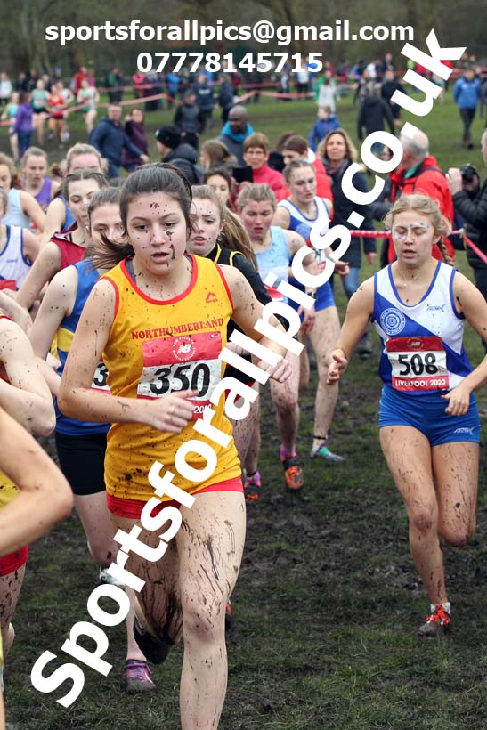 Senior girls, 2020 New Balance English Schools Champs., Sefton Park, Liverpool. Photo: David T. Hewitson/Sports for All Pics